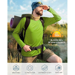 T-shirt de compression léger pour homme, anti-UV, à séchage rapide, manches longues, respirant, tissu extensible, coupe athlétique, durable - Product Image 6