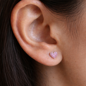 Boucles d'oreilles clous étoile en diamant en or rose et or blanc pour cadeau de mariage ou de fête - Product Image 2