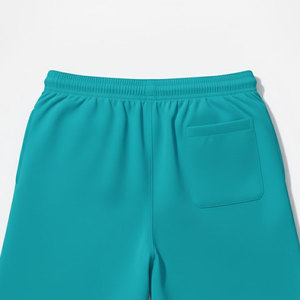 กางเกงขาสั้นผ้าซาตินพิมพ์ลายตามสั่งสำหรับผู้ชาย พร้อมงานปัก เอวสูง ปิดด้วยเชือกผูก เอวสม็อค ระบายอากาศได้ดี เหมาะสำหรับออกกำลังกาย ยิม และสวมใส่ลำลอง - Product Image 4