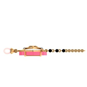 Colgante Mangalsutra chapado en oro de 18 quilates superventas, joyería de diseñador tradicional Premium para compromiso de boda o regalo - Product Image 3