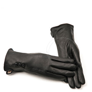 Custom Made Winter Outdoor <b>Touch</b> <b>Screen</b> Leather <b>Gloves</b> Solid Color & Customized Logo High Quality Fashion in Stock - Product Image 3