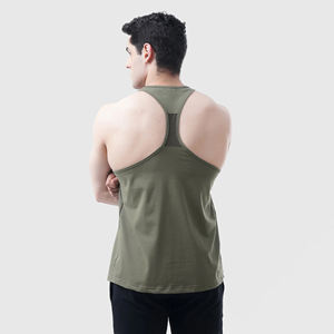 Camiseta sin mangas atlética para hombre, hecha a mano para entrenamientos de gimnasio, entrenamiento físico, correr, actividades al aire libre y uso diario transpirable - Product Image 3