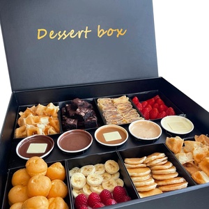 Caja de Bento de Sushi Negra Biodegradable con Logotipo Personalizado, Caja de Postres de Grado Alimenticio, Caja Japonesa para Mojar con Separadores - Product Image 3