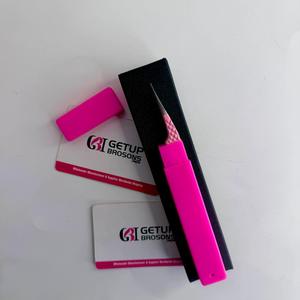 แหนบต่อขนตา GETUP BROSONS IMPEX คุณภาพสูง เคลือบสีชมพู ปลายเงิน ปลายเรียบ  รับทำโลโก้ตามสั่ง - Product Image 5