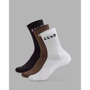 Calcetines Deportivos Transpirables Antideslizantes Endurance, Paquete de 3 Pares, Talla Única, Blancos, para Uso Diario, Deportivo y de Negocios - Product Image 1