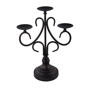 Ensemble de bougeoirs en métal d'inspiration vintage, fabriqués à la main pour une utilisation intérieure et extérieure, salon, table à manger, chambre à coucher, patio - Product Image 1