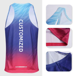 Chaleco deportivo de punto ecológico transpirable de secado rápido al por mayor, Camiseta reversible de entrenamiento para correr, sublimación informal 100% - Product Image 6