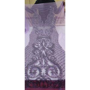 ผ้าลูกไม้ปักสไตล์อินเดียพร้อมแผงด้านหน้าและด้านหลังลูกปัดสำหรับชุดแต่งงานและชุดปาร์ตี้สินค้าส่งออกจากโรงงาน - Product Image 5