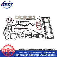 Kit de révision moteur complet : vilebrequin, bielle, segments de piston, chaîne de distribution, soupapes d'admission et d'échappement pour Hyundai Kia G4KJ 2.4L
