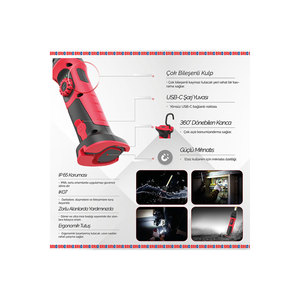 USB Rechargeable Magnetic Hanging COB <b>LED</b> <b>Work</b> <b>Light</b> 1000 Lumens Adjustable Flashlight for Road Repair - Product Image 3