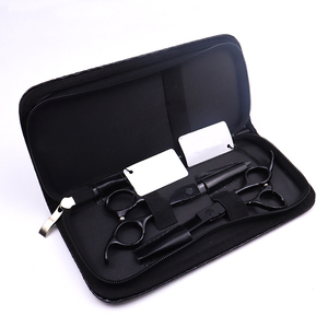 มีดโกนที่ทันสมัยสำหรับมืออาชีพกรรไกรตัดผมแบบสั่งทำเครื่องมือตัดผมหรูหราด้ามจับเซรามิกสีดำสวยงาม - Product Image 4