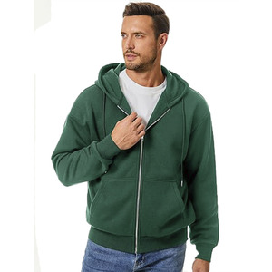 Sudadera con Capucha Bordada de Moda Otoño, Pasamontañas Personalizado con Cremallera, Gorro Doble, Prenda Exterior Sólida para Hombre, Sudadera con Capucha de Invierno 100% Algodón - Product Image 2