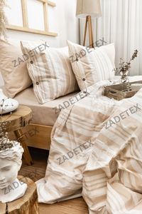 Hiện đại vua nữ hoàng Kích thước Duvet cover Set bền không gây dị ứng Jacquard sọc dễ dàng làm sạch thoáng khí in Thiết kế dệt - Product Image 4