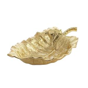 ถาดชามผลไม้ดีไซน์ลายใบไม้สีทองเป็นมิตรกับสิ่งแวดล้อมทันสมัยสำหรับใช้ในบ้านโรงแรมของว่างถาดชาม - Product Image 1
