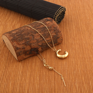 Elegante declaración 18K chapado en oro inicial C collar con nombre hinchado globo colgante cadena oro letra colgante - Product Image 2