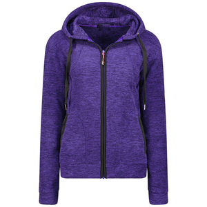 Chaqueta de Forro Polar con Capucha Ajustable y Puños Elásticos con Cremallera Transpirable para Mujer, Chaqueta de Viaje Cómoda, Suave y Cálida - Product Image 2