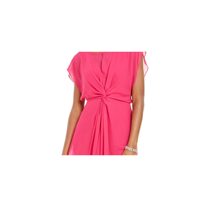 Abito in chiffon rosa intrecciato da donna Adiranna Papell, taglia 8 - Vita naturale - Product Image 2