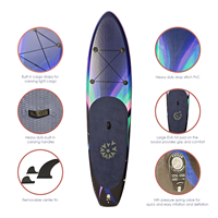 Planche de SUP gonflable de 11'6'' ultra-légère de 8,5 kg, planche de paddle gonflable avec sangles de transport/tapis EVA, capacité de 155 kg pour le surf et la pêche