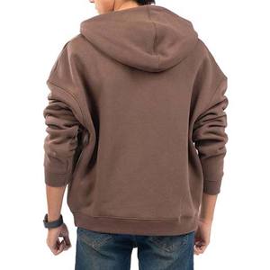 Sudadera con capucha de invierno 100% algodón de color sólido personalizado para hombres con logotipo frontal de aspecto vintage Servicio OEM - Product Image 6