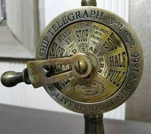 Latón antiguo 6 pulgadas Marine Metal Craft Ship Engine Room Telegraph Working Diseño náutico - Product Image 1