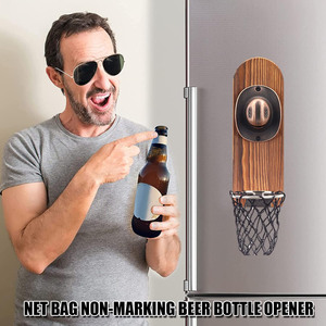 Ouvre-bouteille magnétique, ouvre-bouteille mural avec attrape-bouteille, ouvre-bouteille de bière en bois personnalisé, cadeaux pour la maison, le bar par AYAANS - Product Image 2