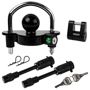 Juego de 4 piezas con kit de bloqueo de remolque, bloqueo de bola y la misma llave para pasadores de 5/8 y 1/2 pulgadas, herramienta de cerrajería para automóviles - Product Image 1
