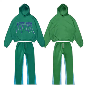 Chándales de invierno personalizados con lavado ácido, estilo acampanado, cremallera, 500 GSM, pierna recta, estilo jogger, efecto desgastado, ecológicos, cortavientos para hombre - Product Image 4