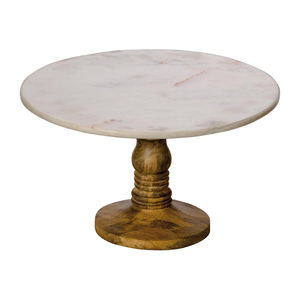 <b>White</b> Marble Wooden <b>Cake</b> <b>Stand</b> on Hot Sale - Product Image 2