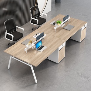Luxury Modern Commercial Use Office Furniture Extendable <b>Desks</b> Workstations Stylish Wood Panel Style ML Brand 3-Year Warranty - Product Image 4
