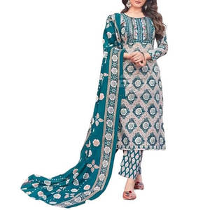 Colección 2025 Vestidos Estampados de Verano Kurta Shalwar Premium para Mujer Pakistaní Tela de Algodón Suave OEM/ODM Disponible - Product Image 2
