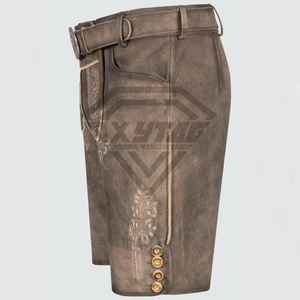 Nouveau modèle Short bavarois Oktoberfest 2025-26 Short Lederhosen en cuir véritable de qualité supérieure Ceinture élastique confortable - Product Image 5