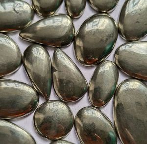 Cabujón de pirita Natural de grado AAA, piedra Mineral de ágata verde, piedra preciosa suelta para la elaboración de joyas - Product Image 4