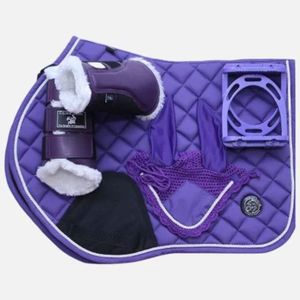 ชุดแผ่นรองอานม้าม้าม้าม้าม้าแบบคู่กันเสียงหมวกกันเสียงรองเท้าบูท fetlock กระโดด quine ยืน wraps - Product Image 4