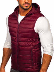 Men Heavy Insulated Thick Puffer Vest Stand Front Reversible Windproof Eco-Friendly <b>Patchwork</b> <b>Jacket</b> Winter Activities Camping - Product Image 3