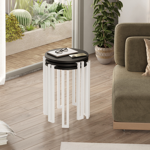 Palma Tables d'appoint modulaires élégantes et modernes Panneau en métal et bois élégant Livraison gratuite vers les pays européens Table basse - Product Image 4