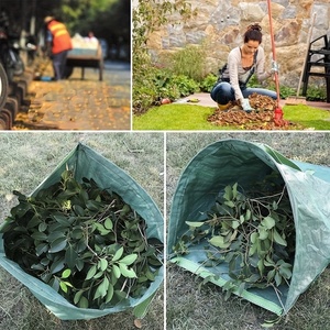 270L Pliable Horizontal Jardin Porte-<span class=keywords><strong>Feuille</strong></span> Mauvaises Herbes Sac De Collecte Jardinage Semi-Circulaire Pelle À Poussière Débris Gazon Clippings Seau - Product Image 6