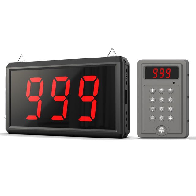 Wireless Queue Management Number Calling System Wholesale Restaurant and Hospital Call Machine Restaurant Pager with Keyboard