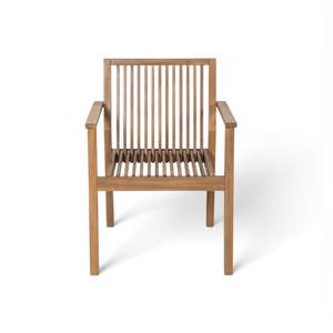 Modern Outdoor Teak Wood Dining Set 6 Seater Patio Garden <b>Table</b> and Armchair Furniture with Cushions - Product Image 3