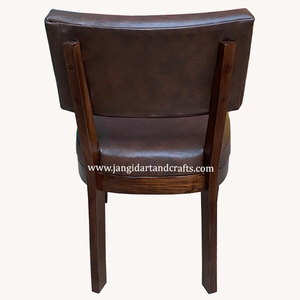 Mobilier moderne Style simple Rexine Pu Cuir Tissu Rembourrage en bois Chaise à siège unique Cadre en bois Lounge Chaise d'appoint - Product Image 6