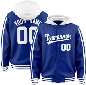 Sudadera con Capucha de Béisbol Universitaria Personalizada de Poliéster para Adultos Unisex, Jóvenes y Niños, con Nombre, Número y Logotipo Bordados, Cómoda - Product Image 1