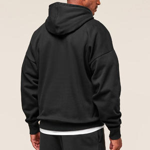 Sweat-shirt à capuche en coton personnalisé pour homme, fermeture éclair, sweat-shirt à capuche en molleton biologique pour homme, vêtements pour homme écologiques - Product Image 3