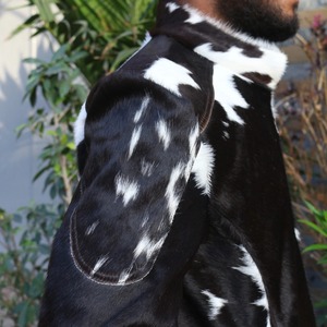 Chaqueta de cuero de vaca auténtica para hombre, de estilo occidental abrigo de piel de poni, chaqueta de piel de cocodrilo para hombre - Product Image 3