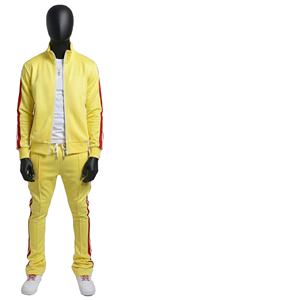 Conjunto Deportivo de Invierno para Hombre, Chaqueta con Cierre y Pantalones Deportivos de Algodón Transpirable, Corte Ajustado con Franjas Laterales - Product Image 4