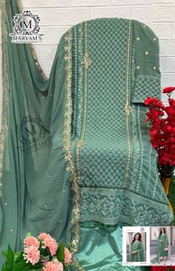 Diseñador indio pakistaní exclusivo última tela Georgette semi-cosido Salwar KameezTrendy étnico fiesta desgaste Festival desgaste - Product Image 2