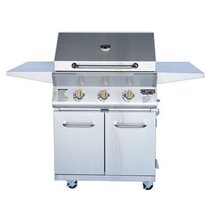 CSPS 3-Burner Inox 304 Stainless Steel Outdoor Gas BBQ Grill <b>Trolley</b> Flame Safety Device Easily Assembled - Product Image 1