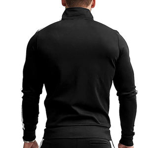 Survêtements de sport unisexe personnalisés survêtements de course à glissière hommes deux pièces hiver ensembles Streetwear ensembles de vêtements d'extérieur tricotés - Product Image 3