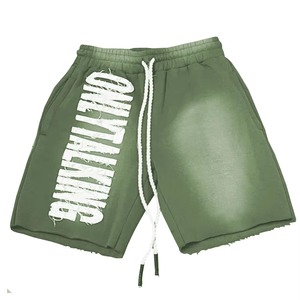 Pantalones Cortos de Malla Vintage Más Vendidos para Hombre, Lavado Ácido, 100% Algodón con Bordado, Estilo Urbano Oversize, Secado Rápido, Ecológicos - Product Image 3