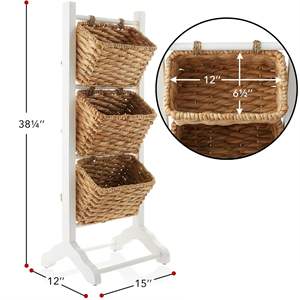 Solutions de stockage tissées les plus vendues: Paniers en jacinthe d'eau pour organiser la salle de bain, la cuisine, la buanderie et le salon - Product Image 6