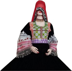 Robe kuchi vintage ethnique tribal, robe de soirée traditionnelle afghane/pakistanaise Kuchi Kochi 3057 - Product Image 4