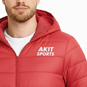 Chaqueta Acolchada Informal con Capucha para Hombre, Chaqueta de Invierno de Alta Calidad con Logotipo Personalizado al por Mayor - Product Image 4